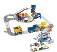 Race Track Toy - Quarry Theme Adventure Toy Car Track, STEM Building Playset | Electric Trolley Construction Train Tracks With Flexible Rails For Toddler Boys, Girls, Kids In Bedroom, Outdoor Play