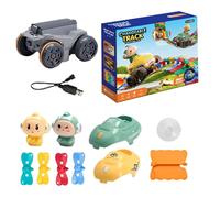 Race Track Toys, Electric Racing Car Toys | Anti- Electric Toy Track for Age 4+ - Funny Racing Building Set, Educational Playset