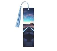 Race Track Wood Bookmark for Book Lovers Birthday Teachers Gift, Handmade Craft Book Marks Ornaments with Tassel Exquisite Reading Page Markers for Men Women