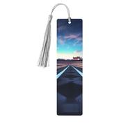 Race Track Wood Bookmark for Book Lovers Birthday Teachers Gift, Handmade Craft Book Marks Ornaments with Tassel Exquisite Reading Page Markers for Men Women