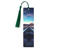 Race Track Wood Bookmark for Book Lovers Birthday Teachers Gift, Handmade Craft Book Marks Ornaments with Tassel Exquisite Reading Page Markers for Men Women