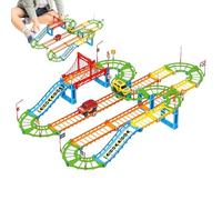 Race Tracks - Vehicle Playset For Engaging Children | High Grade With Exciting Multi Level Drop & Five Mini Cars For Play, Family Bonding Time And Classroom Environments.