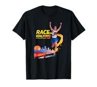 Race Walking Striding Striving for Victory Motivational T-Shirt
