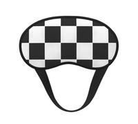 Race Waving Checkered Art Blackout Sleep Mask 7.7 x 3.9 Inches | Silky Soft Blackout Breathable Eye Cover Comfortable Elasticity Sleep Aid Night Blindfold Unisex For Sleeping Travel