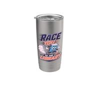 Race You to The Library Funny Reading Book Lover Librarian Stainless Steel Insulated Tumbler