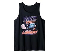 Race You to The Library Funny Reading Book Lover Librarian Tank Top