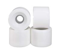 RaceBon 70mm Longboard Skateboard Wheels Hardness 78A Polyurethane Cruising Wheel Free 608 Bearings and Spacers Set of 4 (White)