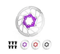 RACEDUEL IIIPRO A2 140mm 160mm 180mm 203mm Floating Bike Disc Brake Rotor with 6 Bolts,MTB Mountain Bike Stainless Steel Rotors M5 Screws, Bicycle Disc Brakes Rotors fit Road Bike/Ebike/BMX(Purple)