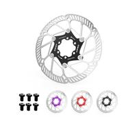 RACEDUEL IIIPRO A2 140mm 160mm 180mm 203mm Floating Bike Disc Brake Rotor with 6 Bolts,MTB Mountain Bike Stainless Steel Rotors M5 Screws, Bicycle Disc Brakes Rotors fit Road Bike/Ebike/BMX(Black)