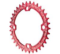 RaceFace Narrow Wide Chainring: 104mm BCD 36t Red