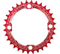 RaceFace Narrow Wide Chainring: 104mm BCD 38t Red