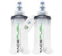 RACEPACE RaceFuel Foldable Water Bottle Gel Bottle, Soft Flask, BPA-Free, with RaceFuel Energy Gel Recipe QR Code, Perfect for Running, Marathon, Triathlon and Cycling (Pack of 2, 150 ml)