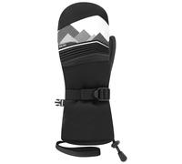 Racer - Goose down insulated mittens - ML500 Black White in Softshell - Kid Size 12y Black 12y