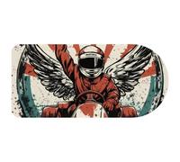 Racer in a Victory Pose with Checkered Flag Mouse Pad, Large Gaming Keyboard Mat with Non-Slip Rubber Base, Big Extended Desk Protector for Home Office, 29.1’’ x 13.8’’