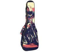 Racer Road Speed Print Concert Ukulele Case with Storage, Waterproof Gig Bag 1 cm Thick Sponge Padding