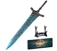 RACEROCKET Elden Ring Dark Moon Greatsword Straight Knight's Sword Model 11.8-Inch Metal Craft Sword with Display Stand Martial Arts Swords Action Figure Collectible Toy Desk Decor Party Supply Gift