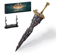 RACEROCKET Eldens Rings Maliketh's Black Blade Sword Model - 11.8-Inch Metal Craft Sword, Peripheral Prop with Display Stand, Action Figure Collectible Toy, Desk Decor, Gift