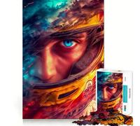 Racer's Eye Jigsaw Puzzle for Adults 1000 Pieces Memory Boost Group Play Pattern Assembly Xmas Surprise (50x75cm)