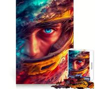 Racer's Eye Jigsaw Puzzle for Adults 1000 Pieces Memory Boost Group Play Pattern Assembly Xmas Surprise (50x75cm)