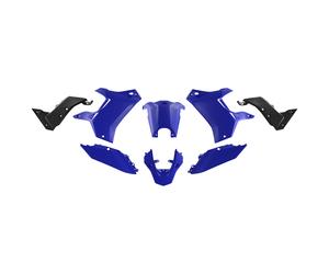 Racetech Moto Motorcycle Plastic Kit Blue / Black For T7 19-24 - Pack Of 7