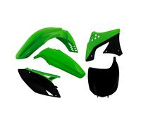Racetech Plastic Kit OEM 09 & 12 / Green / Black For KXF250 09-12 - Pack Of 5
