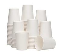 RACETOP Paper Coffee Cups 8 oz [300 count], Disposable Paper Cups, Hot Beverage Cups, Ideal for Home, Party, Office, White