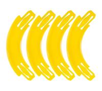 Racetrack Connectors Compatible with Hot Wheels, 90 Degree Banked Turn, 4 Packs, Upgrade Edition (Yellow)