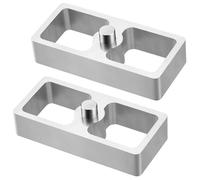 Racewill 1 inch Universal Leaf Spring Lowering Block, 2 Pack Aluminum Lower Blocks for Ride Height Adjustment, 5" Length x 2-1/3" Width