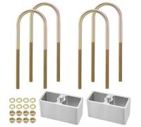 Racewill 3 inch Universal Leaf Spring Lowering Block Kits, 5" Length x 2-1/3" Width Blocks, with 4 Pack Heavy Duty Galvanized U-Bolts