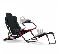 RACGTING Foldable Sim Racing Cockpit with Seat, Touring & Open-Wheel Modes | 375 lb steel frame, breathable mesh seat, adjustable wheel/pedals, left/right shifter mount, folds compactly, fits major gear
