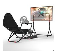 RACGTING Racing Simulator Cockpit with TV Monitor Stand for G920 G29 G923, Sim Racing Cockpit for Thrustmaster T248X T248 T300RS T150 T-GT II,for Fanatec CSL DD/ClubSport DD+,for MOZA R9/R12,for
