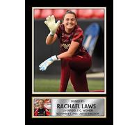 Rachael Laws Signed Poster Print - Liverpool FC Women's Goalkeeper Tribute Wall Art with Signature & Personal Bio - England Football Memorabilia for Fans, A4 Poster + Black Frame