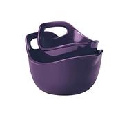 Rachael Ray Ceramics 2-Piece Mixing Bowls Set, Purple