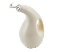 Rachael Ray Ceramics EVOO Oil and Vinegar Dispensing Bottle, 24 Ounce, Almond