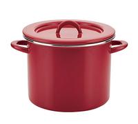 Rachael Ray Create Delicious Stock Pot/Stockpot with Lid - 12 Quart, Red