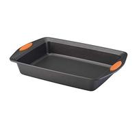 Rachael Ray Oven Lovin' Rectangle Nonstick Bakeware 9-Inch-by-13-Inch Cake Pan, Orange