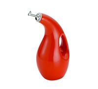 Rachael Ray Solid Glaze Ceramics EVOO Olive Oil Bottle Dispenser with Spout - 1 Piece, Orange