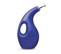 Rachael Ray Solid Glaze Ceramics EVOO Olive Oil Bottle Dispenser with Spout - 24 Ounce, Blue
