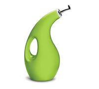 Rachael Ray Solid Glaze Ceramics EVOO Olive Oil Bottle Dispenser with Spout - 24 Ounce, Green