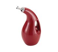 Rachael Ray Solid Glaze Ceramics EVOO Olive Oil Bottle Dispenser with Spout - 24 Ounce, Red