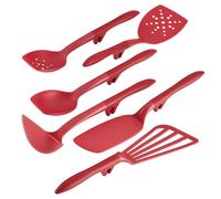 Rachael Ray Tools and Gadgets Lazy Tools Nonstick Kitchen/Cooking Utensil Set, 6 Piece - Red