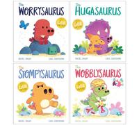 Rachel Bright DinoFeelings Collection 4 Books Set (The Worrysaurus, The Hugasaurus, The Stompysaurus & The Wobblysaurus)