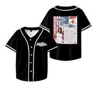 Rachel Chinouriri All I Ever Asked Tour 2025 Merch Baseball Jersey Unisex V-Neck Short-Sleeved T-Shirt (Style1,S)