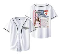 Rachel Chinouriri All I Ever Asked Tour 2025 Merch Baseball Jersey Unisex V-Neck Short-Sleeved T-Shirt (Style2,S)