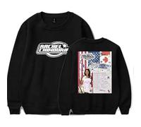 Rachel Chinouriri Merch All I Ever Asked Tour 2025 Crew Neck Sweatshirt Unisex Long Sleeve Pullover (Black,XXL)