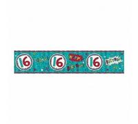 Rachel Ellen 16Th Foil Happy Birthday Banner Blue (One Size)
