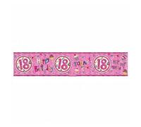 Rachel Ellen 18Th Foil Happy Birthday Banner Pink (One Size)