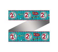 Rachel Ellen 21St Foil Happy Birthday Banner Blue (One Size)