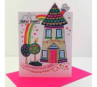 Rachel Ellen A New Home Congratulations Card - House Rainbow