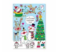 Rachel Ellen Designs Christmas Writing Set for Children - 30 Sheets Writing Paper, 20 Envelopes, Stickers & Envelope Seals - Festive Christmas Stationery Gift Set